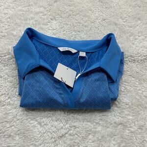 Lady Hagan NWT Womens Sleeveless Collared Shirt in Blue Size XXL Golf Preppy